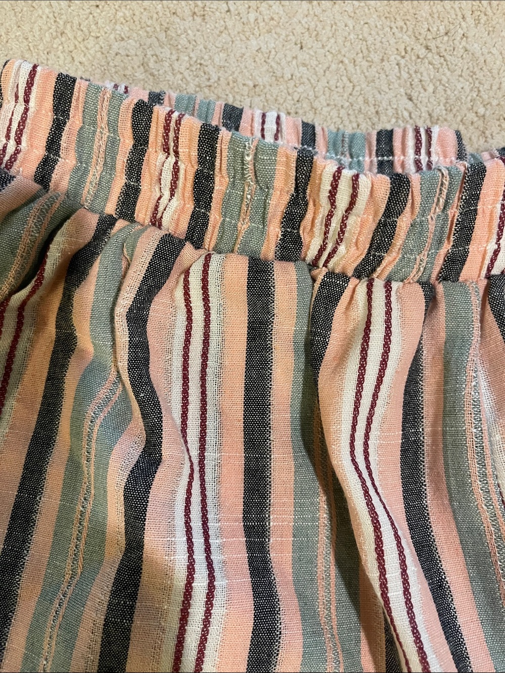 HYFVE High-Waist Striped Summer Shorts in Pink & Green - Picture 3 of 6